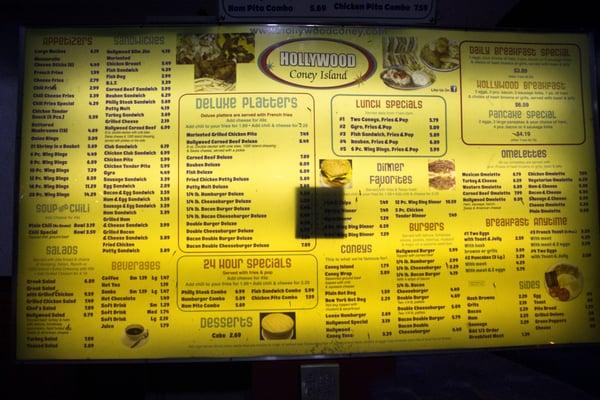 There isn't much this menu doesn't cover.