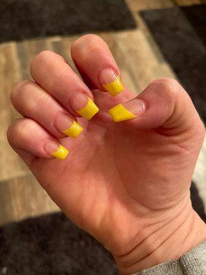 Love my nails!!! They have so many colors, but this yellow caught my eye and I couldn't resist.