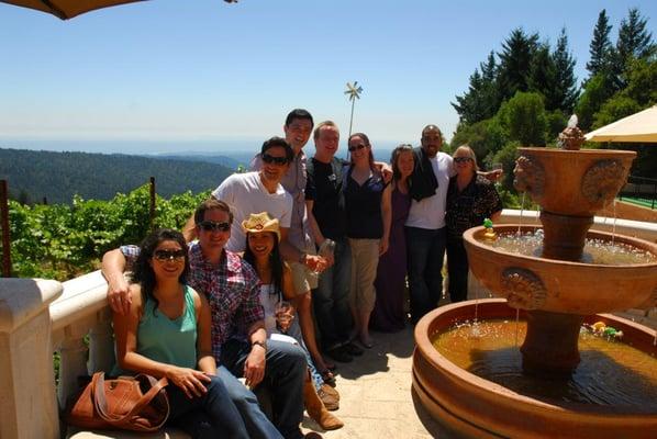 Our group at Loma Prieta (Los Gatos)... amazing views and a bocce ball court!