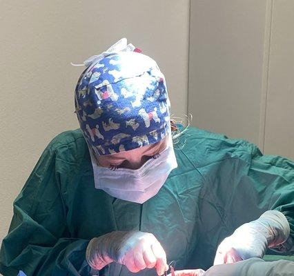 Dr. Schleisman in the Surgical Suite