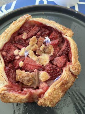 Strawberry and rhubarb galette