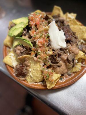 Nachos de carne asada