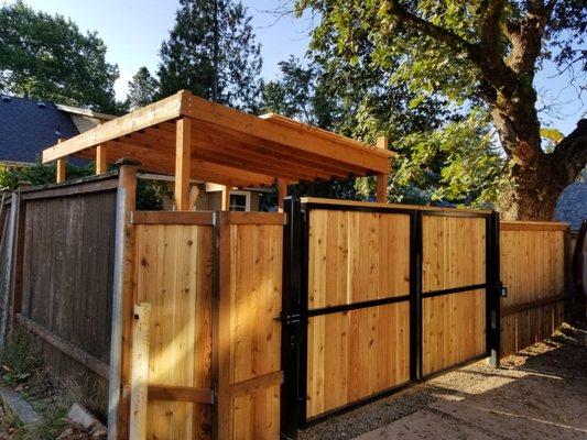 Carport and fence in NE PDX.