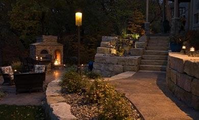 Fireplace, Pizza Oven, Water Feature, and Wet Bar