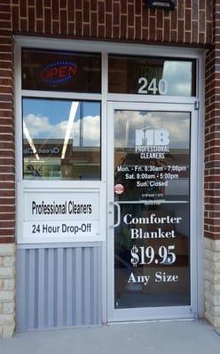 Drop off your laundry & dry cleaning anytime...even when we're closed!    C'mon in & ask us for the details.