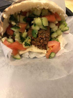 The falafel sandwich