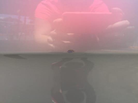 The first chipped paintwork of my drivers door, as you can see really "small".