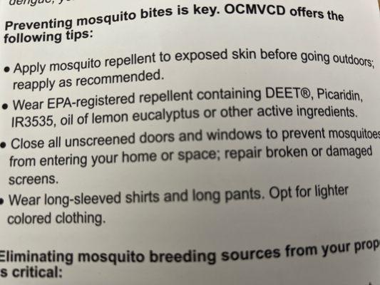 Mosquito Prevention Tips