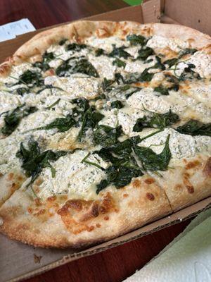 Spinach White Pizza