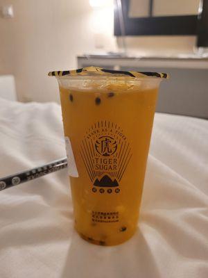 mango & passion green tea w. mango jelly (regular, 50% ice)