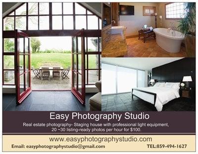 real estate photography, help stage the house with professional light equipment