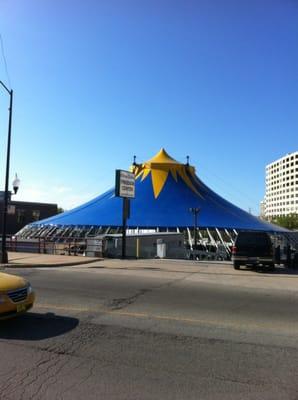 The new tent for 2012 is going up but it's not going to be Peter Pan this year!