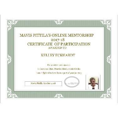 Certificate of completion from Mavis Mentorship.