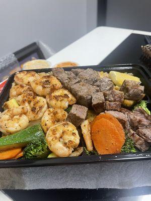 Steak and shrimp combo with fried rice - $50