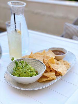 Housemade guac, fiery salsa, GF corn tortilla chips