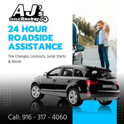 Stuck on the side of the road? We've got you covered! Our 24-hour roadside assistance is just a call away.