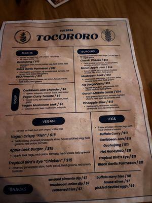 Food menu