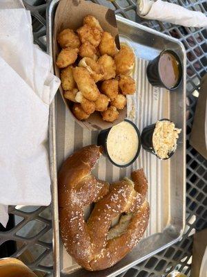 Soft Pretzel, Cheese Curds