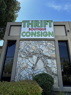 Exterior sign of the business