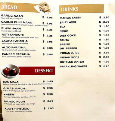 Menu as of September 2024 (p. 4)