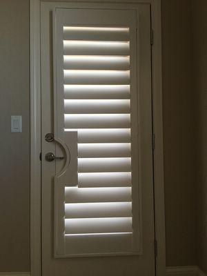 Newstyle Hybrid shutter with French door cutout