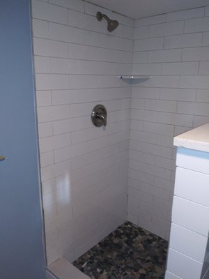 Custom shower stall for custom bathroom