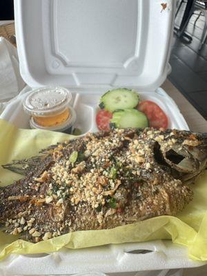 Grilled tilapia fish