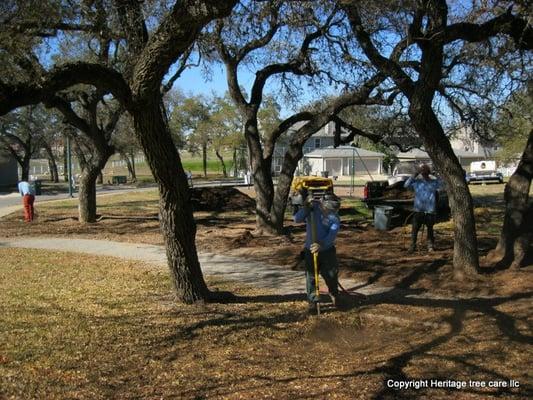 compaction remediation with airspade, organic compost, mulch