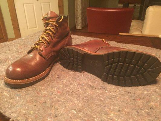 Red Wing Beckman 9016's with new Vibram 1705 Stowe outsoles