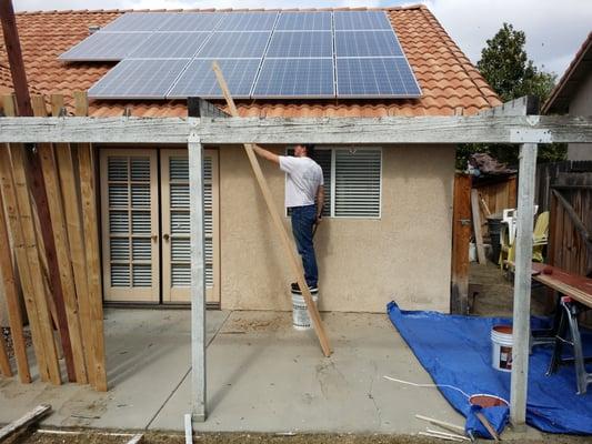 Completely rebuilt patio cover due to dry rot