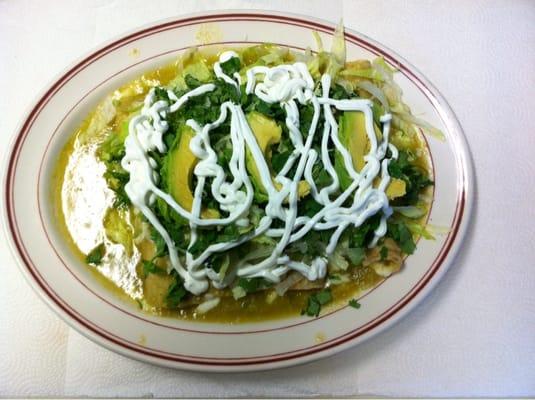 Enchiladas verdes.