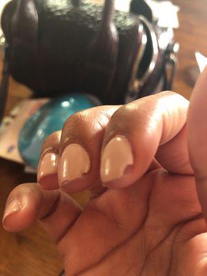 That's my $25 gel mani after three days