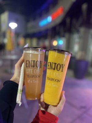 Pineapple shine (left) and Mango Funtime (right)