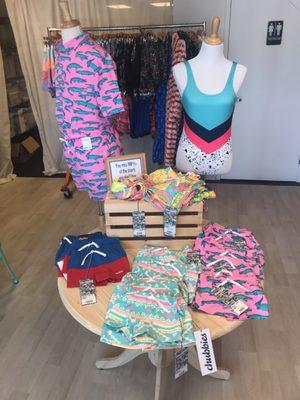 Kids swimwear available, too.