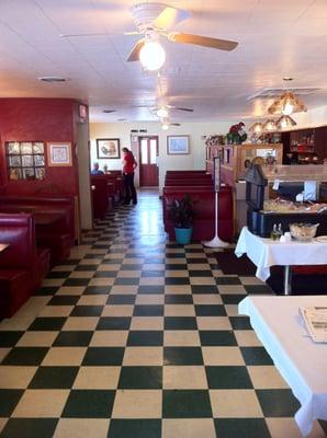 Inside the Restaurant, the "front" area.