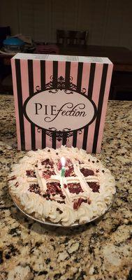 German Chocolate Pie, Oh My‼  we stopped buying birthday cakes since we discovered Piefection.   Delicious