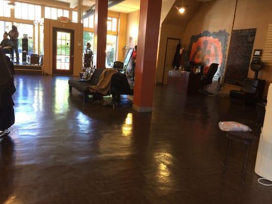 Open area in salon.