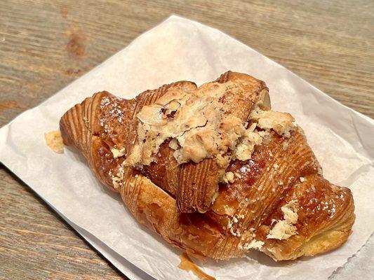 Almond Croissant. Flakey layers with almonds and a sweet glaze on top. Really nice.