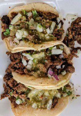 Asada tacos - mild...delicious!!!