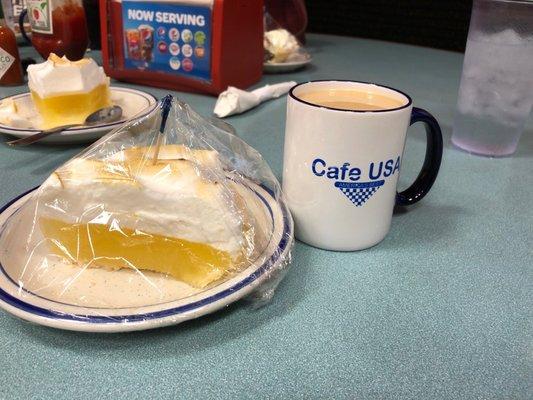 Lemon meringue pie and some fresh coffee!!