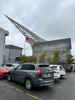 Outside parking of WWII Museum