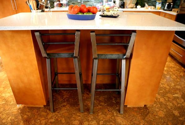 Passive House Etsy Stools in Natural Organic Materials.