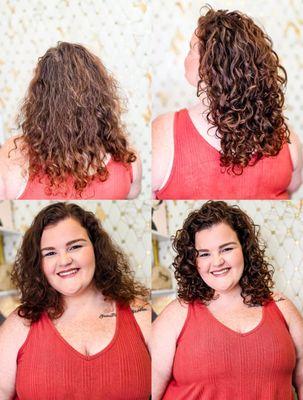 You can see the result here of a curly cut & curl defining treatment, worth every penny!