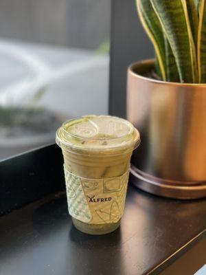 Iced Matcha Americano with Cold Foam