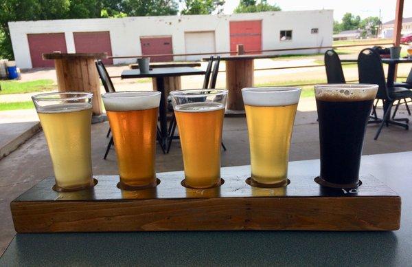 A delicious flight of handcrafted beers!