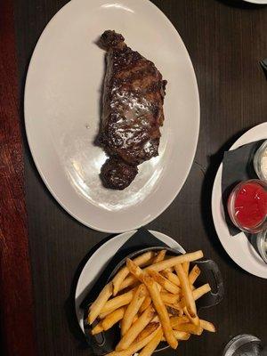 New York strip and side of fries