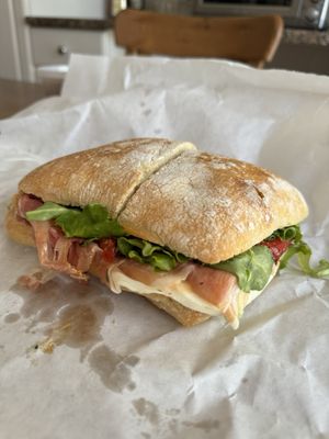 Prosciutto & Mozzarella Sub w/Red Peppers & Arugula