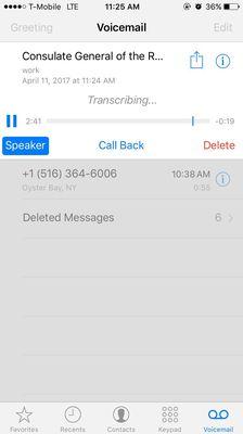 Proof how fucking useless these people are. Three minute voicemail with nothing said.