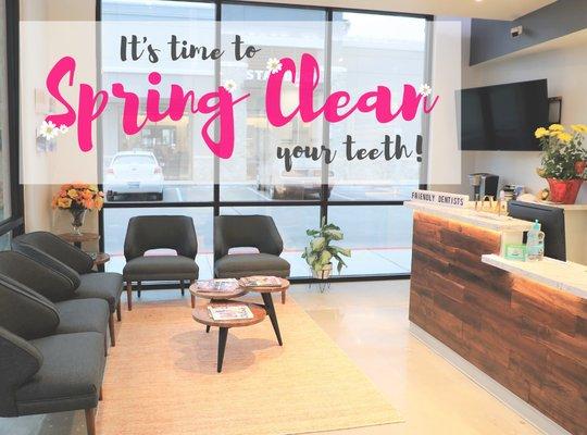 Have you started Spring Cleaning your home? Don't forget about your teeth! Book an appointment for your cleaning today!