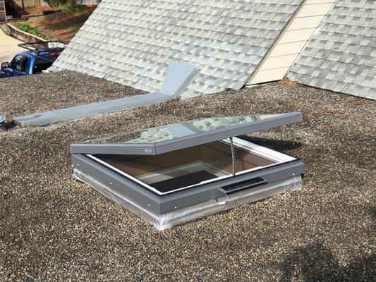 Large dining room skylight